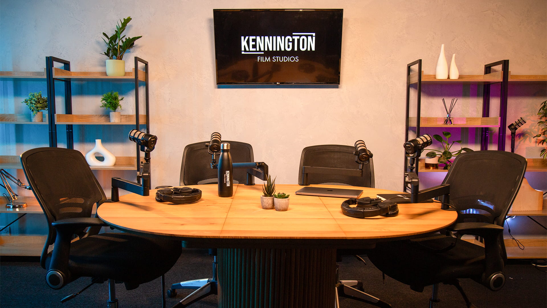 Dedicated voice recording setup at Kennington Podcast Studios
